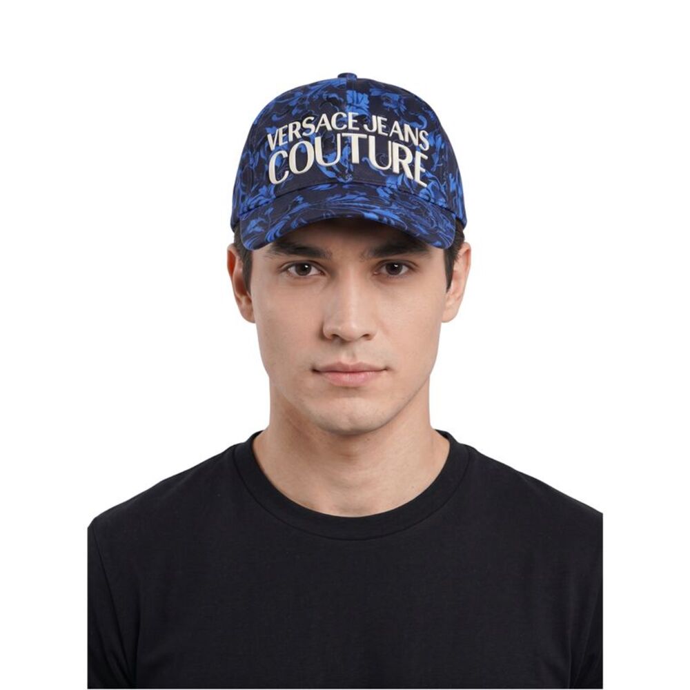 Versace Jeans Couture Women's Blue Baroque Logo Baseball Cap